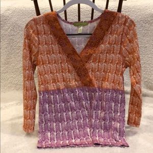 Embellished 3/4 length top